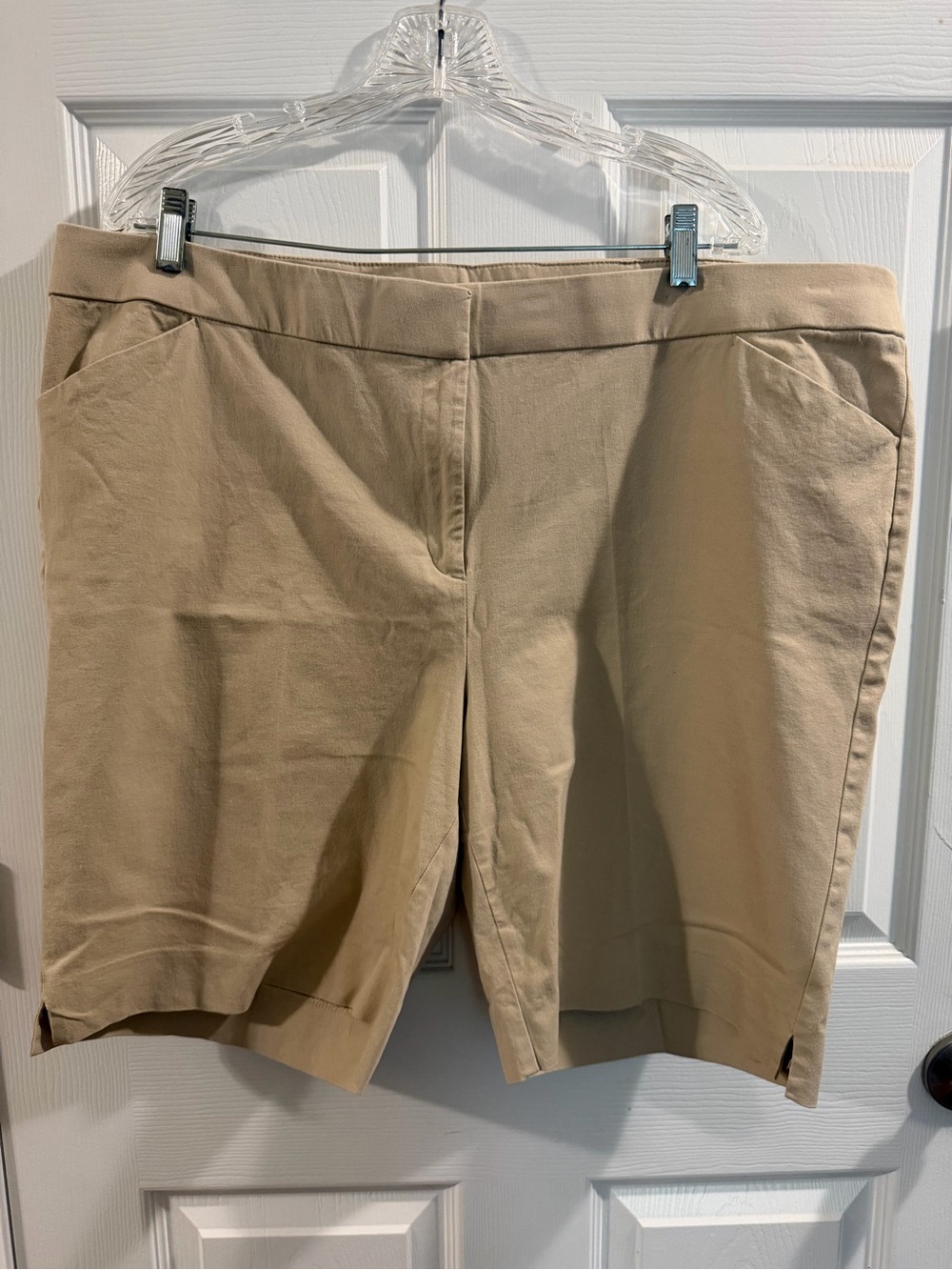 Chico's Beige Tailored Bermuda Shorts